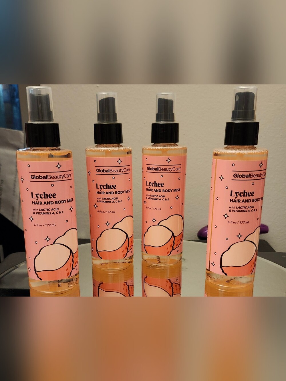 GlobalBeautyCare Lychee Hair & Body Mist - Pink